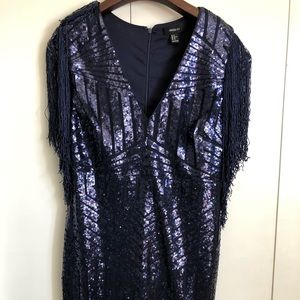 NWT Forever 21 plus dark sequin navy blue dress